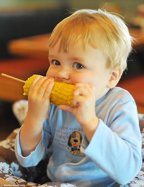 Ryan eating corn-on-the-cob