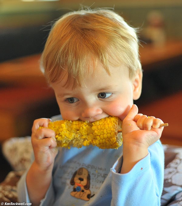 Ryan eating corn-on-the-cob
