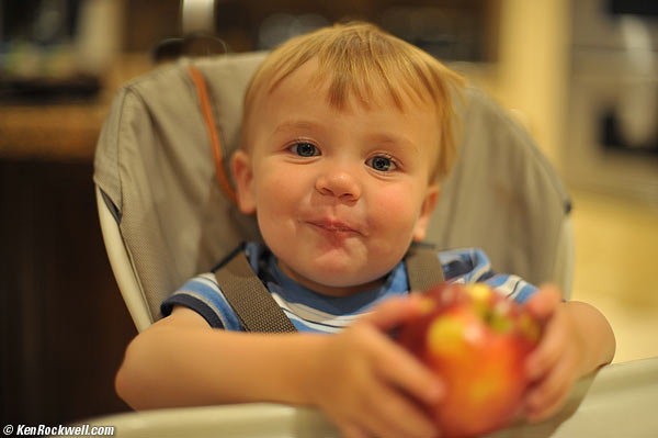 Ryan eating an Apple.