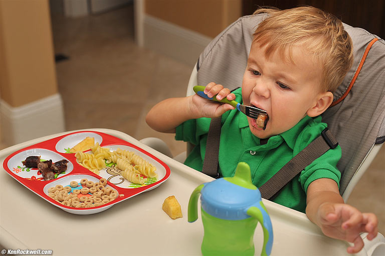 Ryan eating - fast!