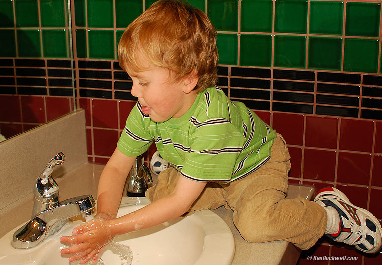 Ryan on sink