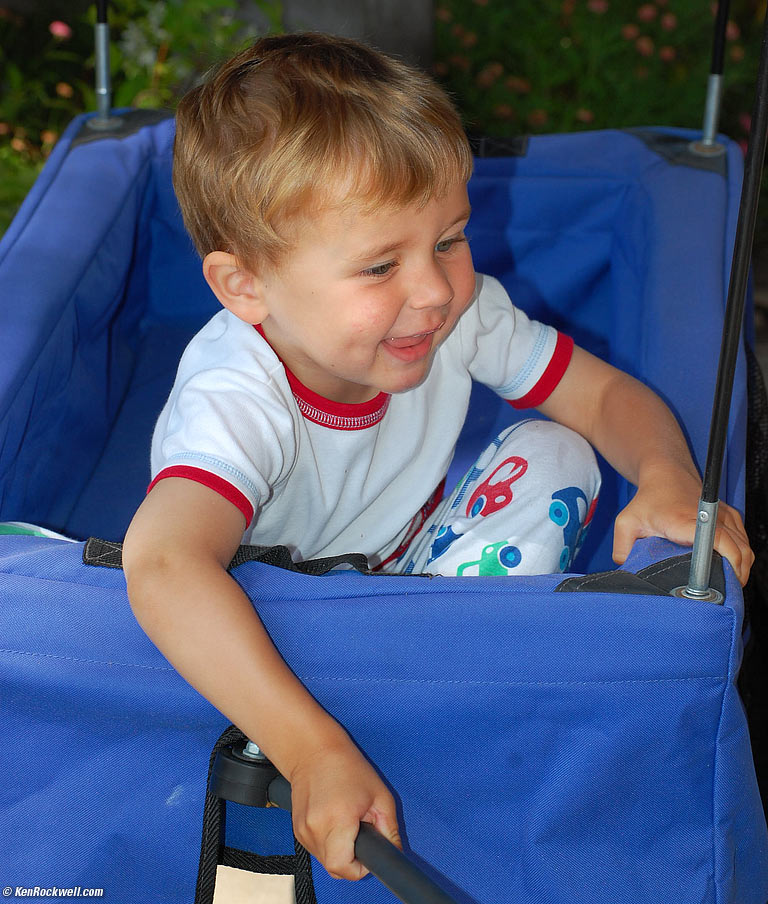Ryan in wagon