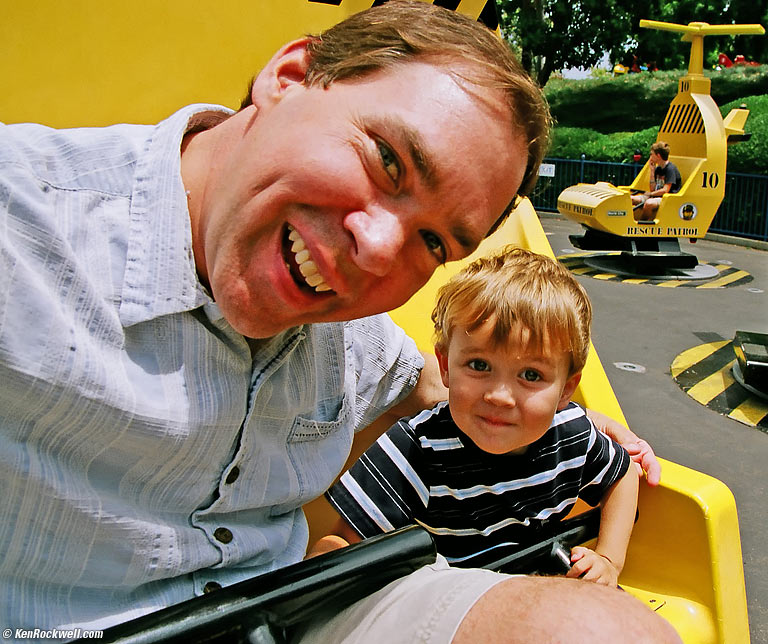 Ryan and Daddy on the Helicopters