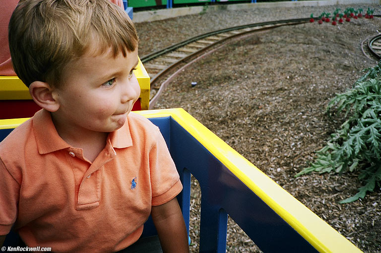 Ryan on the train at legoland