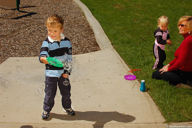 Ryan making bubbles