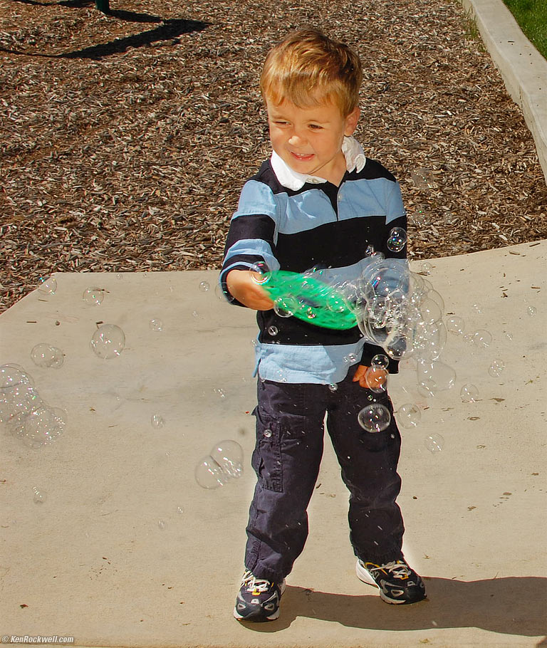 Ryan making bubbles