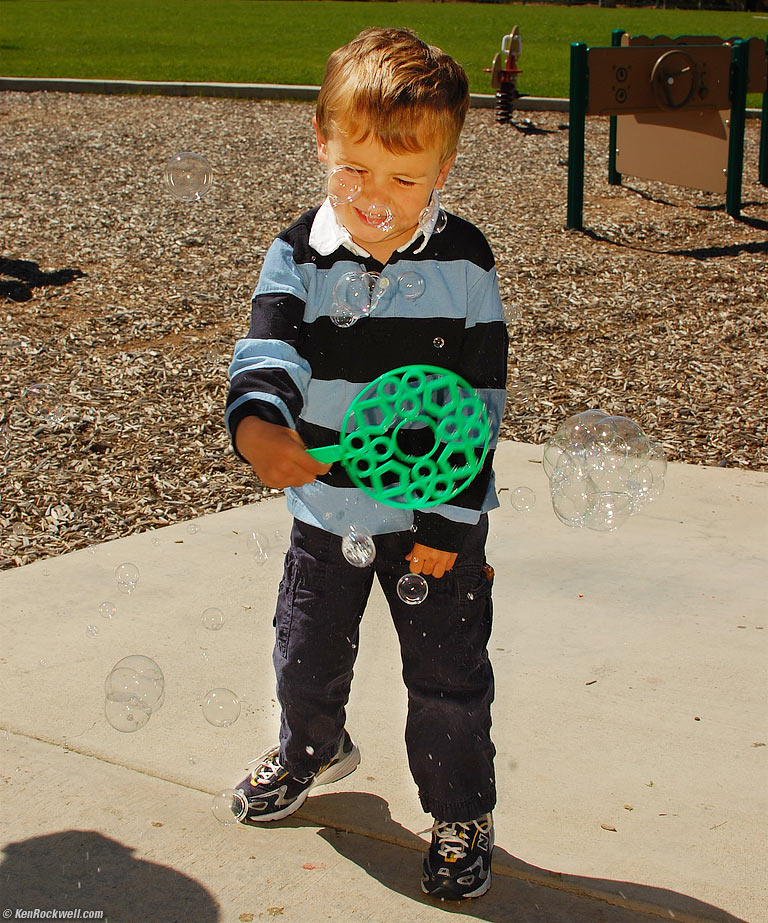 Ryan making bubbles