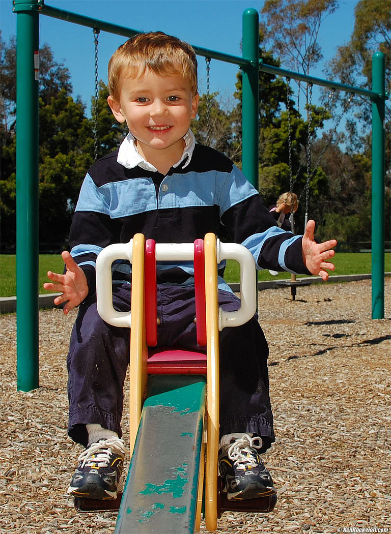 Ryan on the see-saw with fill-flash