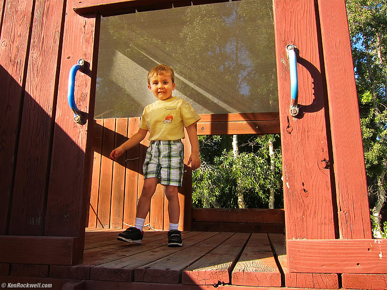 Ryan in the play house. 