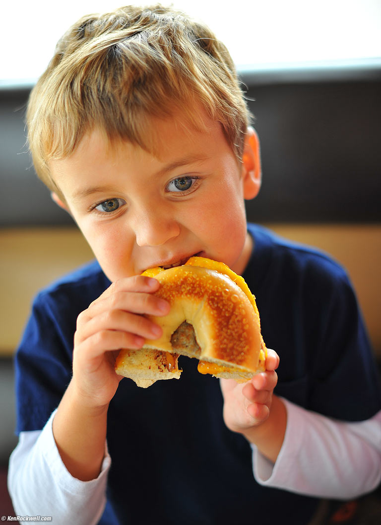 Ryan eats a bagel