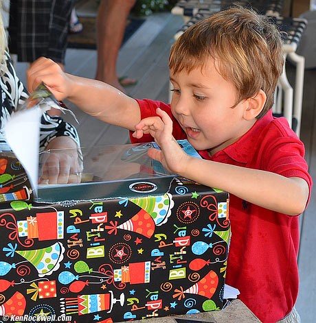 Ryan opening his mokey mole boat