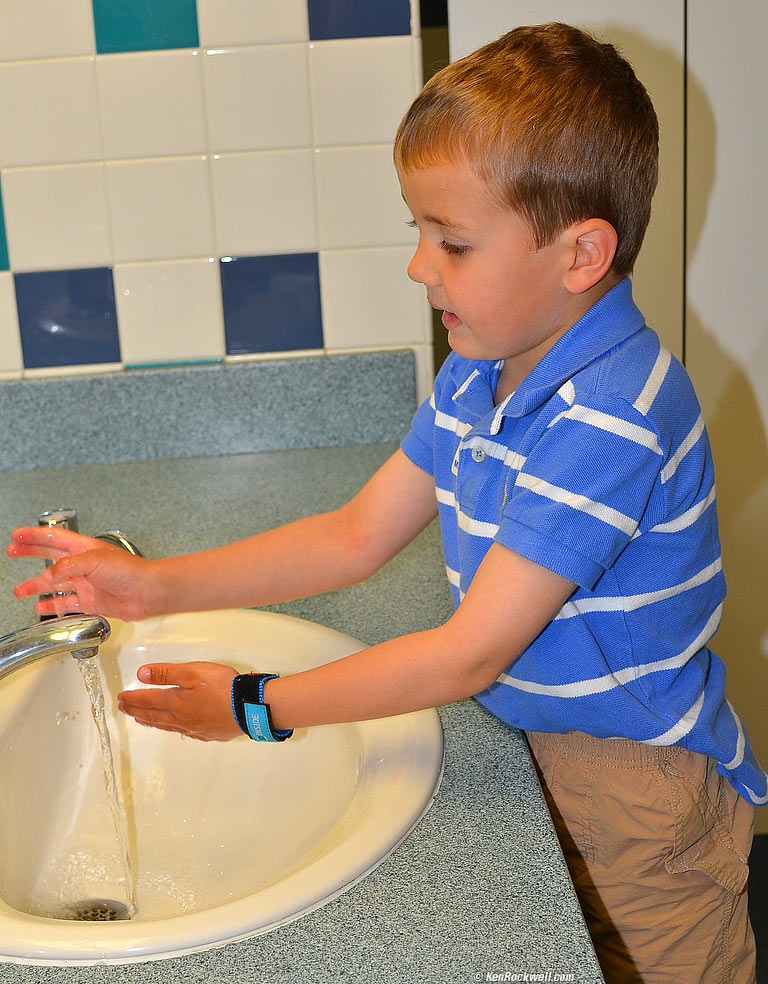 Ryan washing his hands