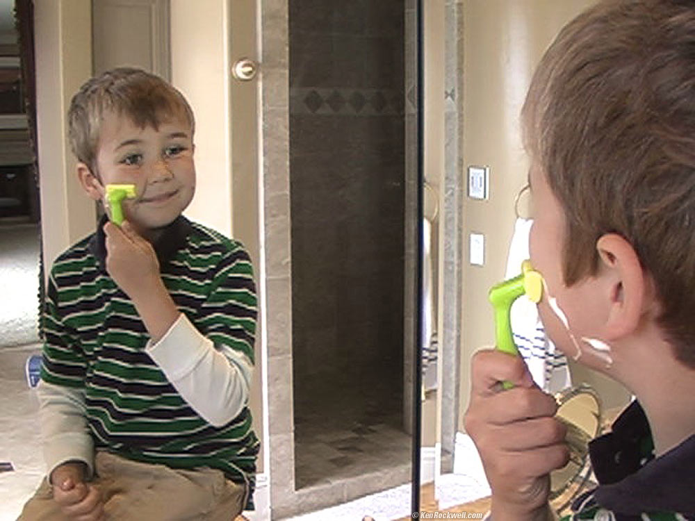 Ryan shaving