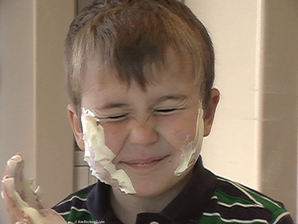 Ryan shaving