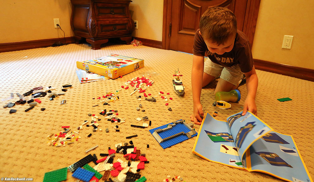 Ryan builds an even bigger Lego