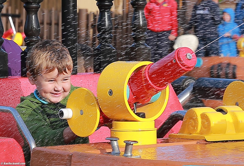 Ryan on the squirter ride. 