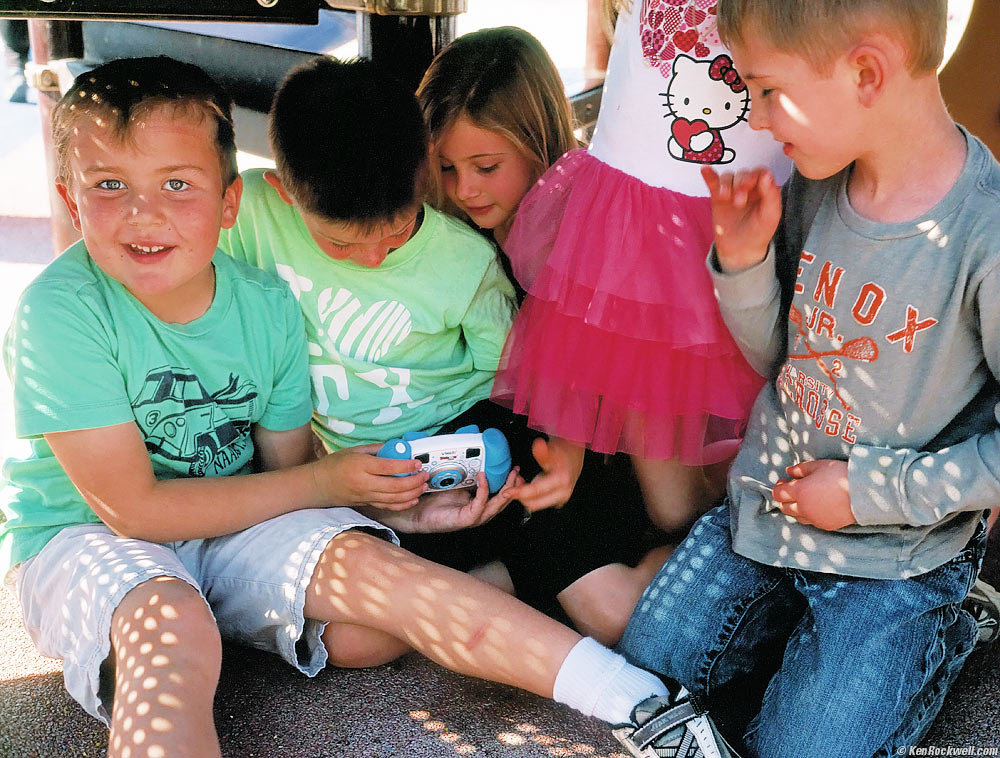 Ryan and his VTech 1227 at the park