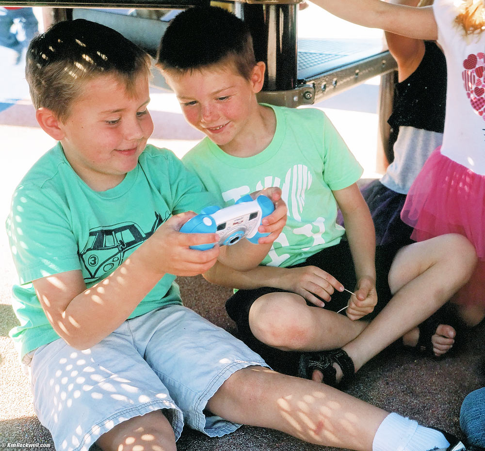 Ryan and his VTech 1227 at the park