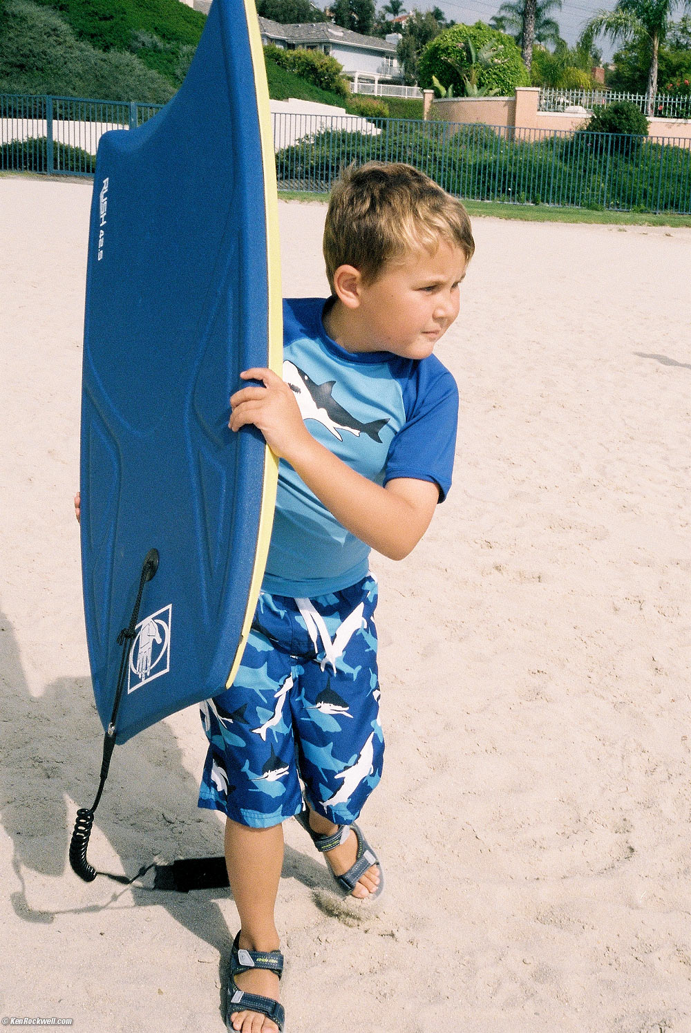 Ryan and his boogie board at Lake Mission Viejo