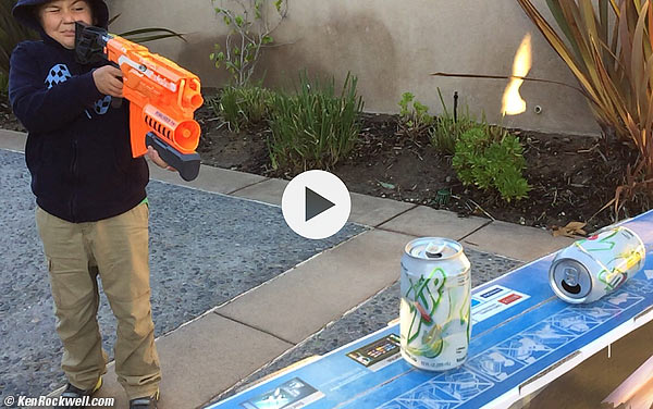 LIVE VIDEOS: Ryan shoots his Nerf Gun