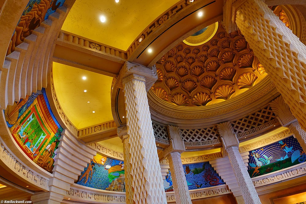 Ornate ceiling, Atlantis, Bahamas lobby