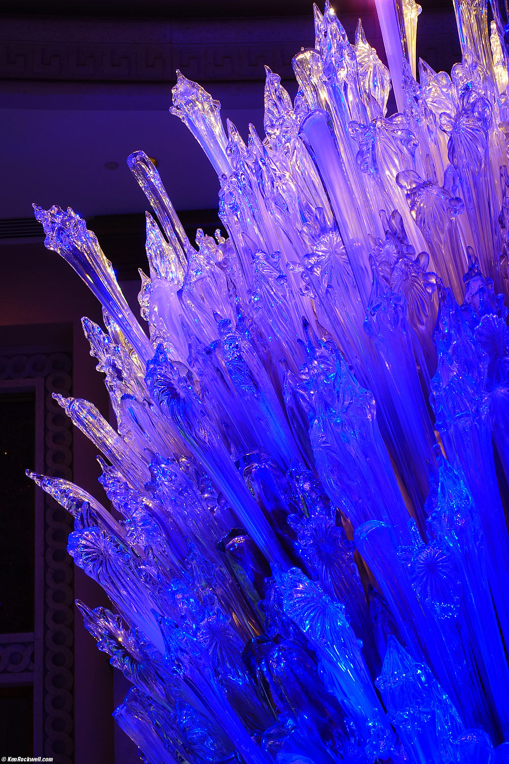 Dale Chihuly glass sculpture in blue, Atlantis, Bahamas
