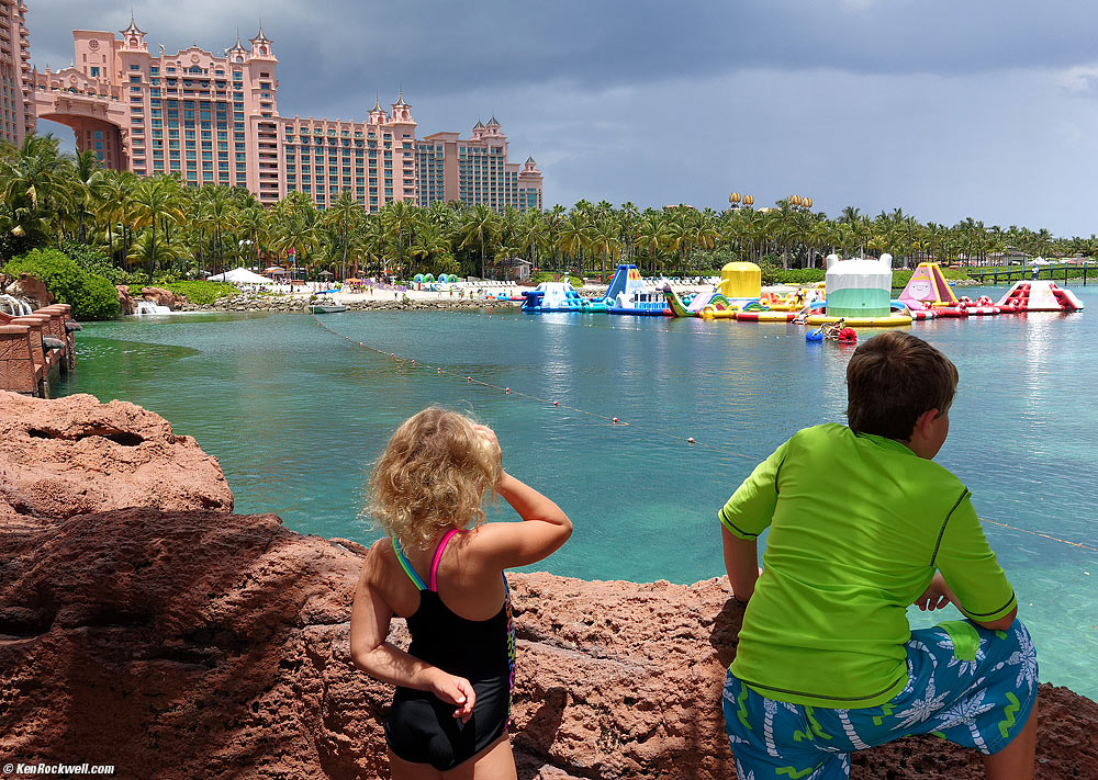 Kids checking out fun things to do at Atlantis, Bahamas