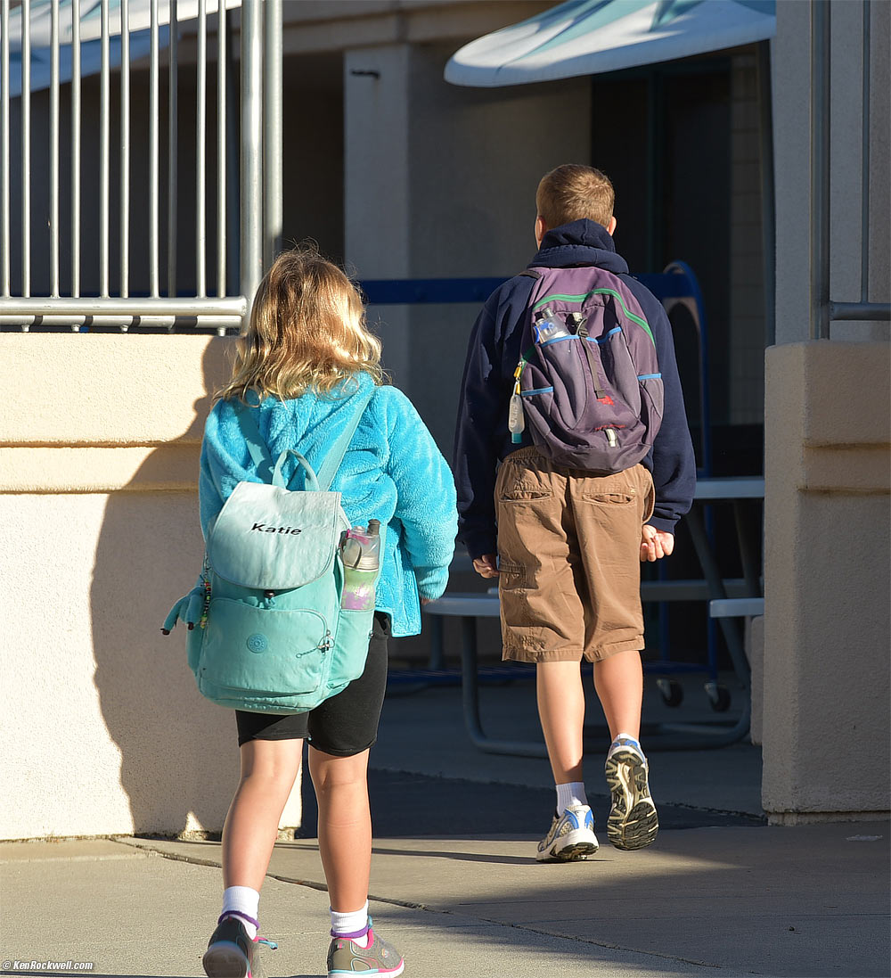 Katie and Ryan off to school.