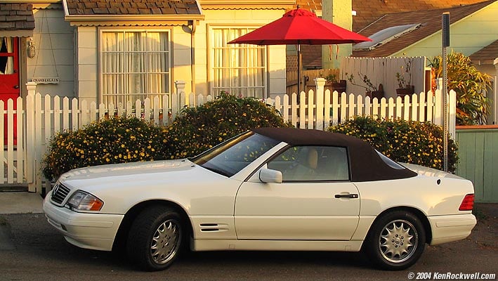 1997 Mercedes SL500 with brown soft top