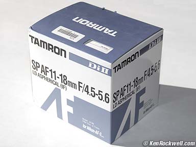Tamron 11 - 18 mm box