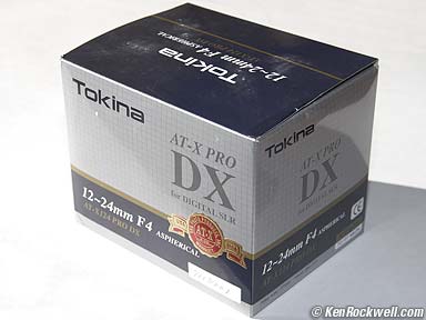 Tokina 12-24 mm box