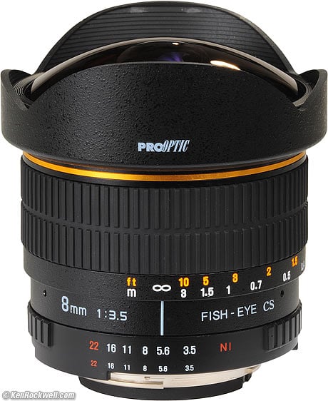 Pro-Optic 8mm f/3.5. 