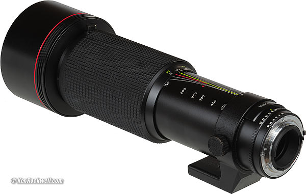 Tokina 150-500mm rear view.
