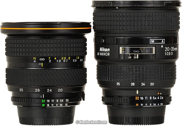 Tokina 20-35/3.5-4.5 and Nikon 20-35mm f/3.5-4.5 AF-D
