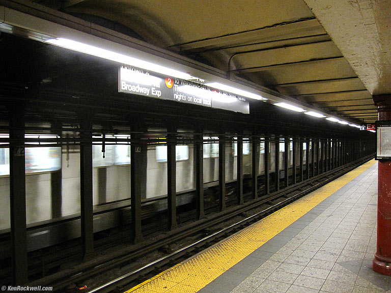 Subway Station, 7:28 PM.