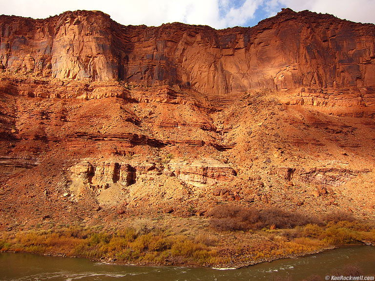 Chiaroscuro, Colorado River, Moab, Utah, 9:45 AM.