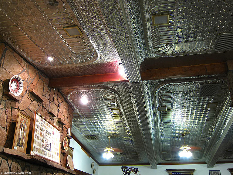 Tin Ceiling, Cameron Trading Post Restaurant, Cameron, Arizona