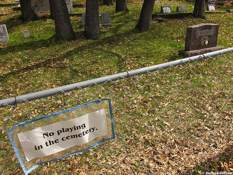No Fun at the Cemetery, Taylorsville, California, 2PM.