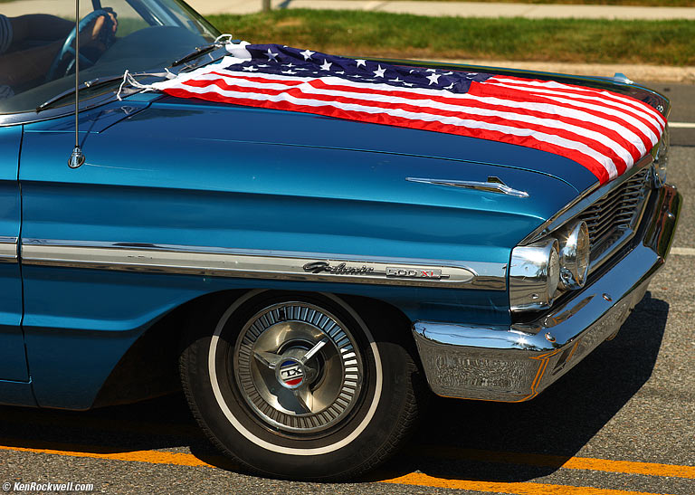 Ford Galaxie 500 XL, Memorial Day Parade, Plainview, Long Island, 10:26 AM.