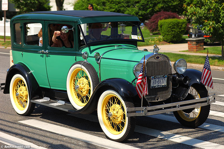 Ford Model A, Memorial Day Parade, Plainview, Long Island, 10:27 AM.