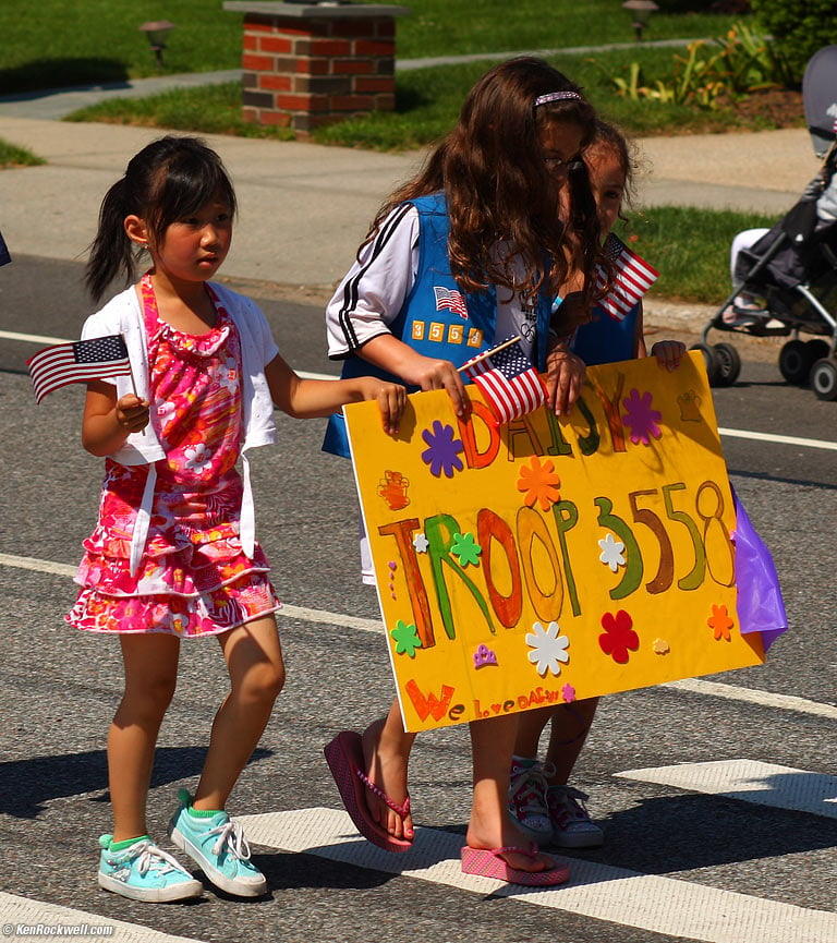 Troop 3558, Memorial Day Parade, Plainview, Long Island, 10:32 AM.