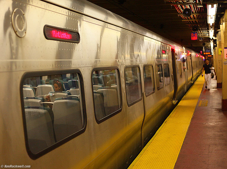 LIRR Track 19, Penn Station, Manhattan, 6:44 PM.