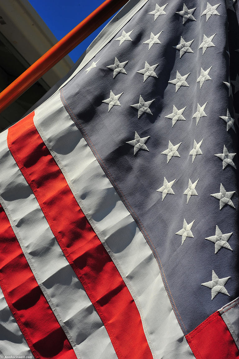 American Flag, Lucia, California, 11:52 AM.