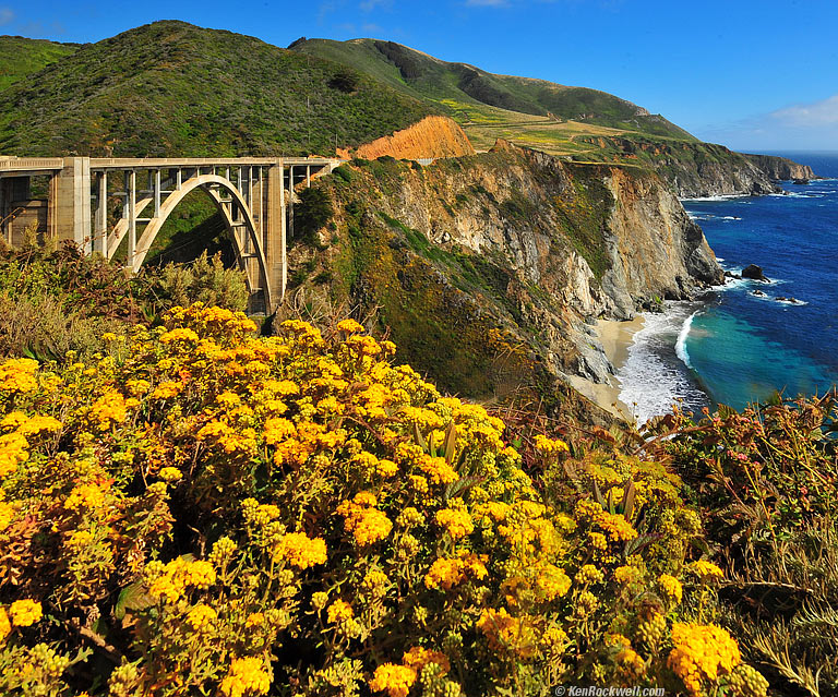 Bixby Bridge, Big Sur, California, 4:22 PM.