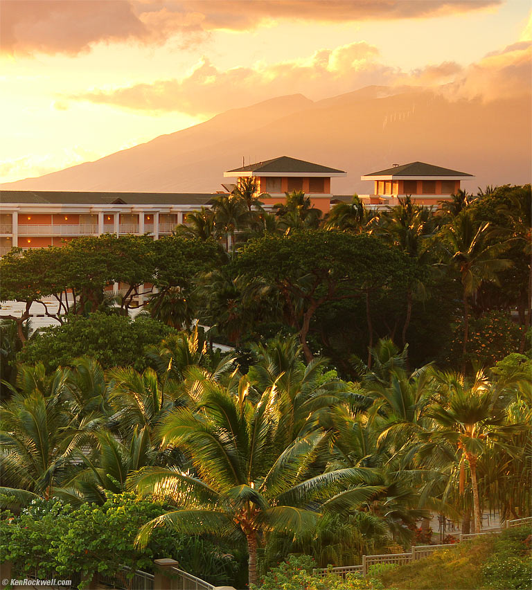 Yay, sunset in Maui, 6:51 PM.