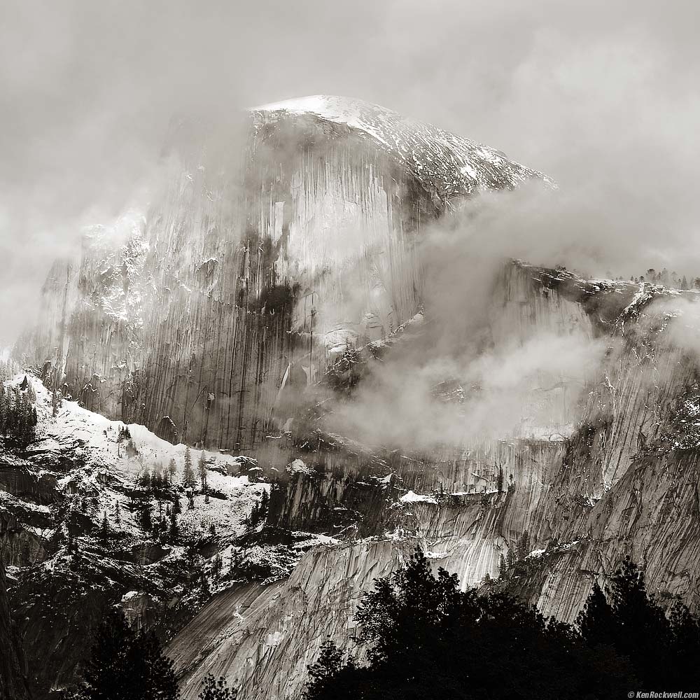 Half Dome in Clouds, Yosemite