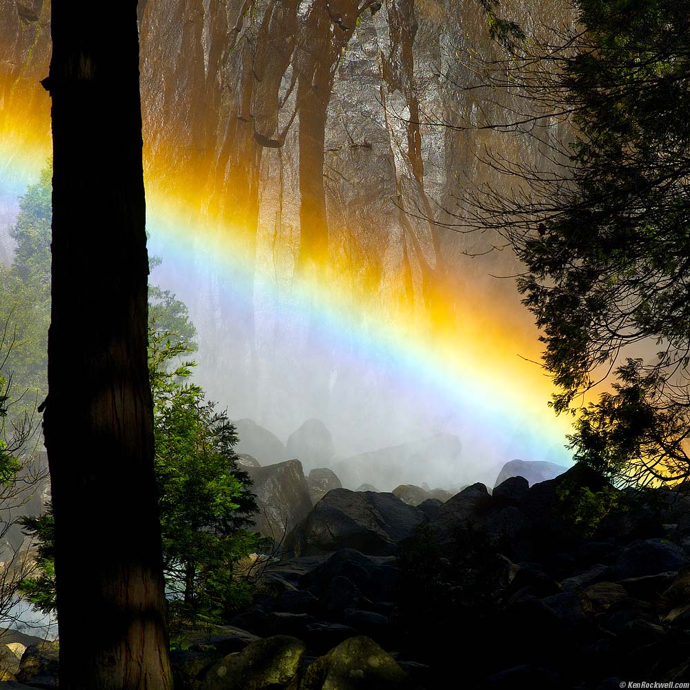 Rainbow at the Foot of Yosemite Falls, Yosemite Valley