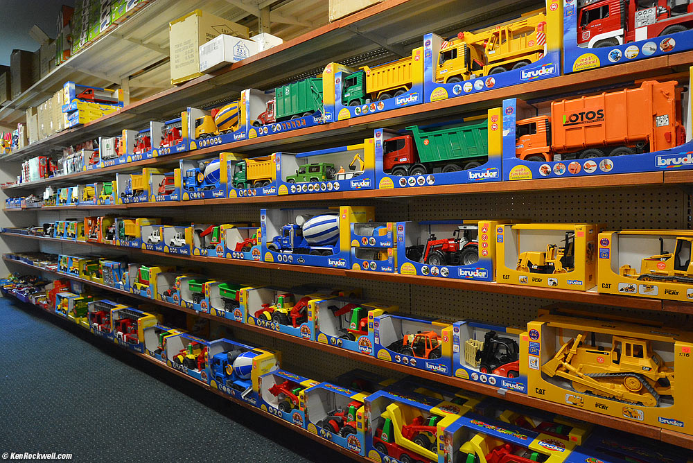 Bruder Collection at the world's best toy store, Tom's Toys, San Luis Obispo