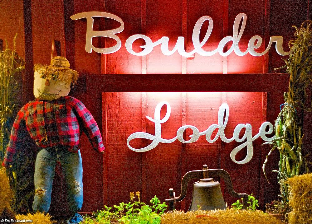 Boulder Lodge Sign, June Lake