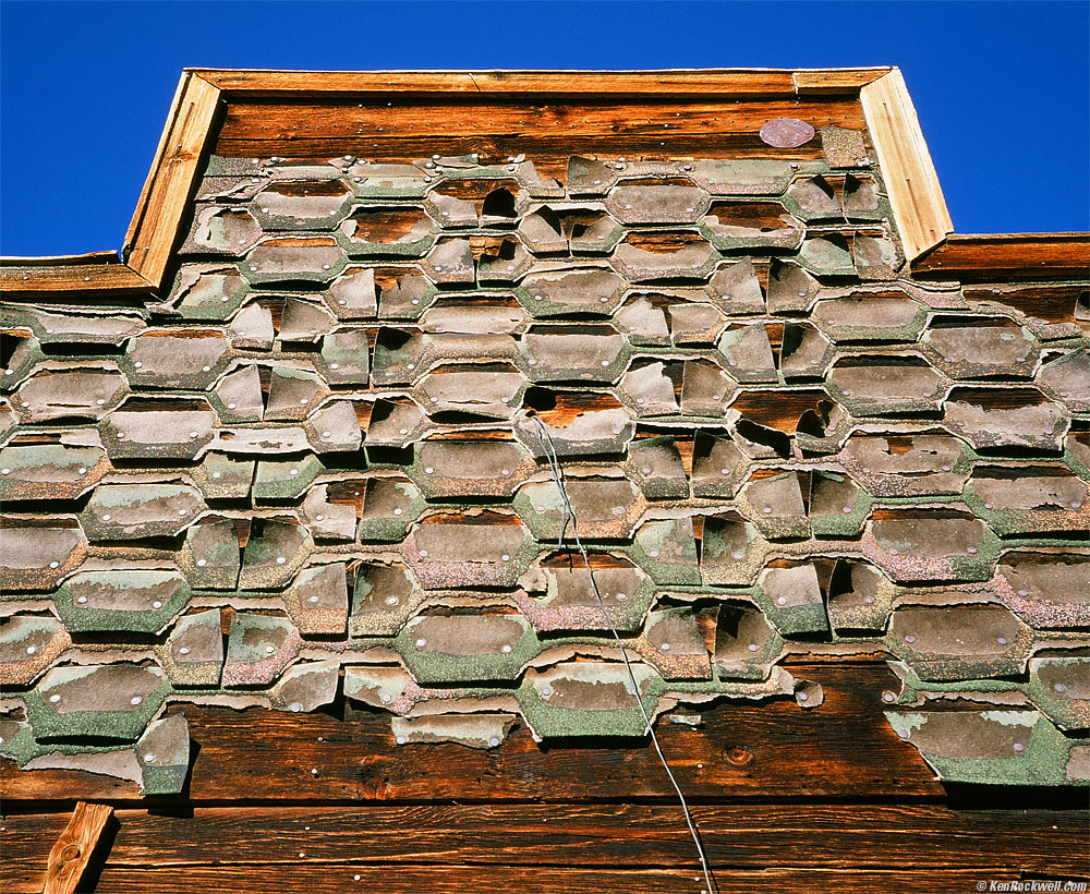 Decrepit Wall with Peeling Tiles, Bodie